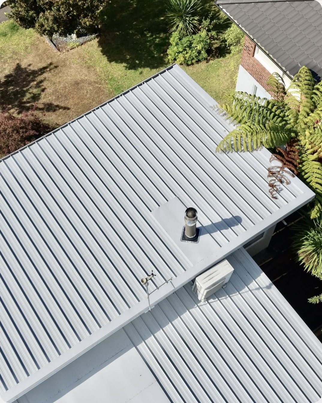 Aerial view of the completed re-roof